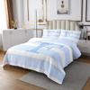 Erosebridal Initial Letter F Girls Bedspread King Size Kawaii Bowknot Quilt Set Modern Blue Stripes Coverlet Set for Kids Children Women Bedroom Decor Cute Sequins Bow Bedding Sets view 4