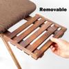 Adjustable Solid Wood Ironing Board - Retro Folding Ironing Rack, Large Vertical Design, Home Use, Brown Finish for Easy Storage & Style view 2