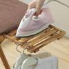 Adjustable Solid Wood Ironing Board - Retro Folding Ironing Rack, Large Vertical Design, Home Use, Brown Finish for Easy Storage & Style view 3