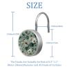 Set of 12 Sage Green Flowers with Leaves Pattern (6) Shower Curtain Hooks, Stainless Steel Shower Hangers for Bathroom, Rustproof Decorative Shower Rings for Bedroom Living Room Shower Curtain Rod view 3