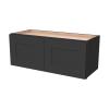 HCIOAN Solid Wood Wall-Mounted Cabinet, Shaker Style Storage Cabinet with Soft-Close Hinges, Premium Plywood for Kitchen, Bathroom, Laundry, or Office (Charcoal Black, 30" W x 12" D x 18" H) view 1