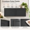 HCIOAN Solid Wood Wall-Mounted Cabinet, Shaker Style Storage Cabinet with Soft-Close Hinges, Premium Plywood for Kitchen, Bathroom, Laundry, or Office (Charcoal Black, 30" W x 12" D x 18" H) view 4