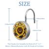 Set of 12 Abstract Sunflower (1) Shower Curtain Hooks, Stainless Steel Rust-Resistant Decorative Hanger Rings view 3