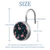 Christmas Flamingo Pattern Crystal Glass Shower Curtain Hooks Rings Decorative Bathroom Decor - Set of 12 view 3