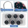 Christmas Flamingo Pattern Crystal Glass Shower Curtain Hooks Rings Decorative Bathroom Decor - Set of 12 view 4