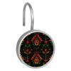 Set of 12 Art Retro Ethnic Pattern (5) Shower Curtain Hooks Rings, Double Glide Shower Hooks for Bathroom Shower Rods Curtains view 2