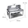 UMJIGF Food Warmer Chafing, Rectangle Chafing Dishes Buffet Hotel Cafeteria Heating and Holding Food, Energy Efficient and Easy to Clean, LCapacity,C-9l view 4