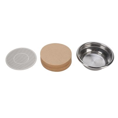 54mm Filter Basket with Puck Screen and Paper Filters Stainless Steel For Even Extraction Improved Taste Coffee Brewing Accessories for Home Baristas Shops (Single Cup)