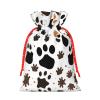 KOPUUYRD Animal Paw Prints Print Charming Gift Bag,Cloth Bags With Drawstrings,For Festive Occasions Everyday Use view 2