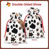 KOPUUYRD Animal Paw Prints Print Charming Gift Bag,Cloth Bags With Drawstrings,For Festive Occasions Everyday Use view 3