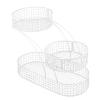3 Layer Fruit Basket Bread Basket Vegetable Rack Kitchen Countertop Organizer 15.75x7.87x12.60 inch view 1