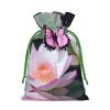 HJKTVDRQ Red Butterfly 1 Print Adorable Christmas Gift Bag,Drawstring Pouches For Small Gifts,Reusable Small Cloth Bags view 2