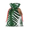UUIKLPOL Green Palm Leafs Print Stylish Christmas Gift Bag,Reusable Holiday Gift Bags,For Jewelry And Party Favors view 1