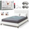 Emberix Grounding Sheets King Size 12% Pure Silver Fiber & 88% Organic Cotton Earthing Fitted Sheet for Better Sleep, Soft Breathable Conductive Grounding Bed Sheet with Grounding Cord - Grey view 1