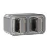 FerneeButy Wall Mounted Seasoning Rack with Spoons - 2 or 3 Grid Kitchen Spice Organizer Box Containers Pots (6.97x3.74x3.74 inch or 10.31x3.74x3.74 inch)- 2 Grid Gray view 2