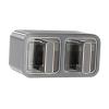 FerneeButy Wall Mounted Seasoning Rack with Spoons - 2 or 3 Grid Kitchen Spice Organizer Box Containers Pots (6.97x3.74x3.74 inch or 10.31x3.74x3.74 inch)- 2 Grid Gray view 3