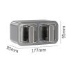 FerneeButy Wall Mounted Seasoning Rack with Spoons - 2 or 3 Grid Kitchen Spice Organizer Box Containers Pots (6.97x3.74x3.74 inch or 10.31x3.74x3.74 inch)- 2 Grid Gray view 4