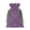 HJKTVDRQ Purple Print Adorable Christmas Gift Bag,Drawstring Pouches For Small Gifts,Reusable Small Cloth Bags view 2