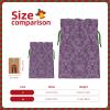 HJKTVDRQ Purple Print Adorable Christmas Gift Bag,Drawstring Pouches For Small Gifts,Reusable Small Cloth Bags view 4