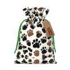 KOPUUYRD Dog Paw Prints Print Charming Gift Bag,Cloth Bags With Drawstrings,For Festive Occasions Everyday Use view 1