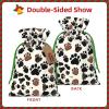 KOPUUYRD Dog Paw Prints Print Charming Gift Bag,Cloth Bags With Drawstrings,For Festive Occasions Everyday Use view 3
