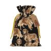 HJKTVDRQ Golden Retrievers Print Adorable Christmas Gift Bag,Drawstring Pouches For Small Gifts,Reusable Small Cloth Bags view 1