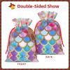 HJKTVDRQ Colorful Rainbow Print Adorable Christmas Gift Bag,Drawstring Pouches For Small Gifts,Reusable Small Cloth Bags view 3