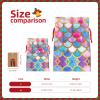 HJKTVDRQ Colorful Rainbow Print Adorable Christmas Gift Bag,Drawstring Pouches For Small Gifts,Reusable Small Cloth Bags view 4