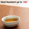 Leather Dresser Table Runner 14 15 in Wide, Textured Anti-Slip Tablecloth/Tea Mat, Modern Heat-Resistant Kitchen Dining Mat for Coffee Table/Dining Room(15x102in) view 4