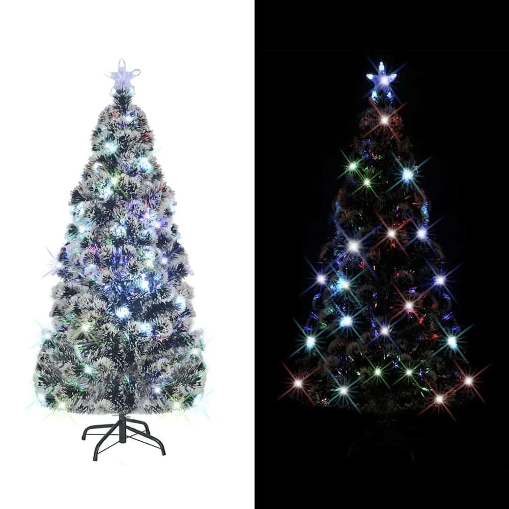 Artificial Christmas Tree Green Fiberglass Holiday Decorations
