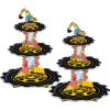 2 Pack Construction Birthday Decorations Party Supplies Favors: 3 Tier Building and Construction Vehicles Theme Cup Cake Stand with Topper, Waterproof Cardboard Cupcake Stand, High Stability view 1