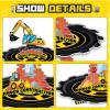 2 Pack Construction Birthday Decorations Party Supplies Favors: 3 Tier Building and Construction Vehicles Theme Cup Cake Stand with Topper, Waterproof Cardboard Cupcake Stand, High Stability view 3