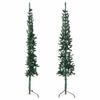 Artificial Half Christmas Tree Green PVC 70.9 in Holiday Decorations view 3