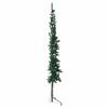 Artificial Half Christmas Tree Green PVC 70.9 in Holiday Decorations view 4