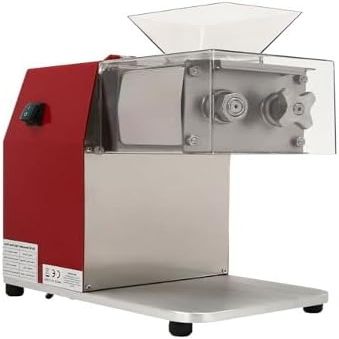 1100W Commercial Meat Cutter Machine, 3.5mm Stainless Steel Blade, Vertical Meat Cutting Machine with Large Inlet, for Beef Chicken Lamb, Electric Food Slicer for Home Kitchen & Restaurant