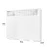 Stelpro Ultra-Quiet Wall Convector Heater  1500W / 240V (1125W / 208V)  17 9/16 H  28 5/8 W  Sleek Entry-Level Model  Silent Comfort, Quick Heat  No Built-In Thermostat (ASHC1502WCW)  White view 4