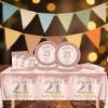 21st Birthday Decorations for Her,61Pcs Rose Gold 21th Decorations Tableware Include Happy 21st Birthday Plates and Napkins,Tablecloth,Forks,21 Decorations for Her,Serve 20 view 2