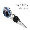 Vacuum Wine Stoppers Stainless Steel Cute Cat And Dog Holding A Bell Wine Bottle Stopper with Silicone Seal Reusable Wines Saver Pump Stoppers, Beverage Bottle Stopper, For Party Home Bar Wedding view 3