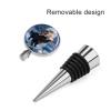 Vacuum Wine Stoppers Stainless Steel Cute Cat And Dog Holding A Bell Wine Bottle Stopper with Silicone Seal Reusable Wines Saver Pump Stoppers, Beverage Bottle Stopper, For Party Home Bar Wedding view 4
