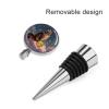 Vacuum Wine Stoppers Stainless Steel Cute Star Cat Stepping on Fireflies Wine Bottle Stopper with Silicone Seal Reusable Wines Saver Pump Stoppers, Beverage Bottle Stopper, For Party Home Bar Wedding view 4