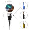Vacuum Wine Stoppers Stainless Steel Cute Blue Cat Watching Birds Wine Bottle Stopper with Silicone Seal Reusable Wines Saver Pump Stoppers, Beverage Bottle Stopper, For Party Home Bar Wedding view 2