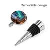 Vacuum Wine Stoppers Stainless Steel Cute Blue Cat Watching Birds Wine Bottle Stopper with Silicone Seal Reusable Wines Saver Pump Stoppers, Beverage Bottle Stopper, For Party Home Bar Wedding view 4
