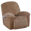 H.VERSAILTEX Velvet Recliner Chair Covers 1-Piece for Reclining Chair, Recliner Cover Feature Thick Luxury and Soft Fabric with Elastic Bottom, Anti-Slip Foams Attached (Camel,X-Large) view 1