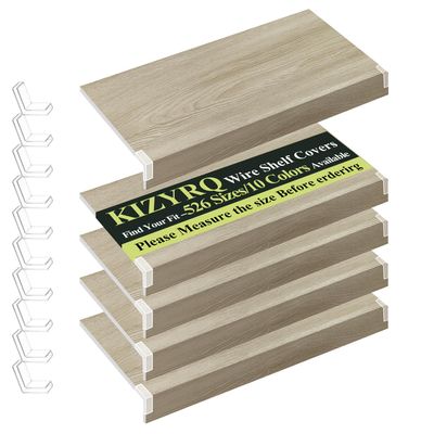 5 Pack Wire Shelf Covers,48x9x2in Wire Rack Covers for Pantry Durable PVC Shelf Liners-0.31 inch Thick, Moisture-Resistant Shelves Cover for Store Pantry Kitchen Removable Closet, #027