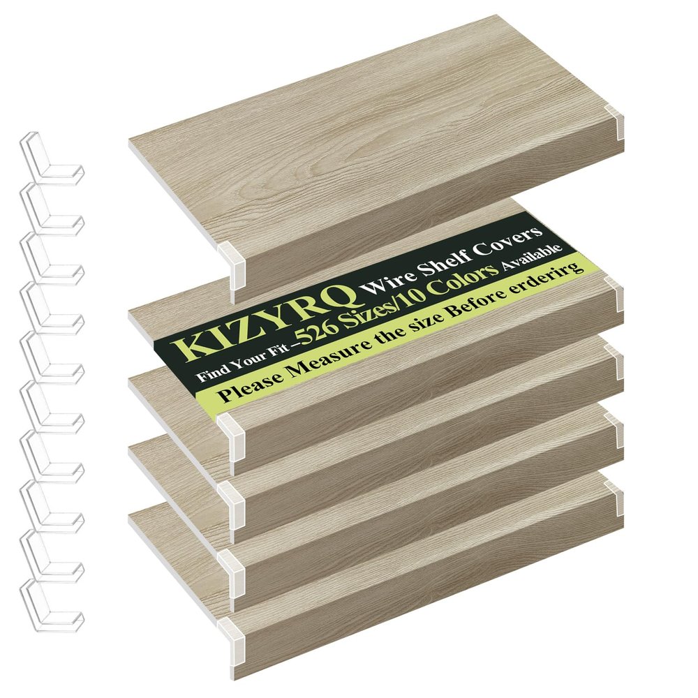5 Pack Wire Shelf Covers,48x9x2in Wire Rack Covers for Pantry Durable PVC Shelf Liners-0.31 inch Thick, Moisture-Resistant Shelves Cover for Store Pantry Kitchen Removable Closet, #027