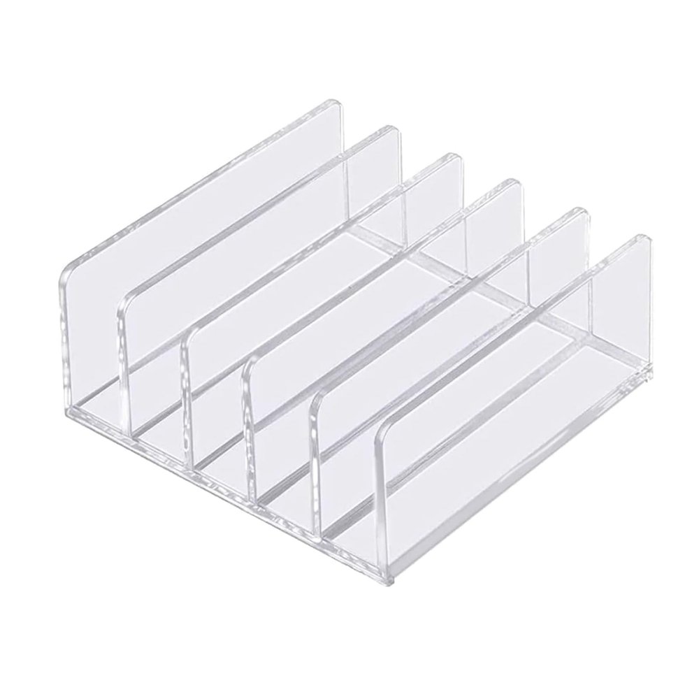 apcans Desktop File Organizers Acrylic Magazine Rack File Sorter Document Holders Book Storage Shelf for School Office Use