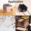 apcans Desktop File Organizers Acrylic Magazine Rack File Sorter Document Holders Book Storage Shelf for School Office Use view 2