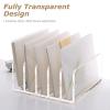 apcans Desktop File Organizers Acrylic Magazine Rack File Sorter Document Holders Book Storage Shelf for School Office Use view 3