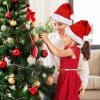 Luenghaoyun Whololovein 120 Pack 12x16 inches Red Non-woven Christmas Santa Hats Bulk for Adult Xmas Party Supplies view 4
