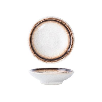 GLigeT Soy Sauce Dishes Ceramic Dessert Plates - Porcelain Appetizer Tea Party Small Serving for Cake Pie Seasoning Dishes